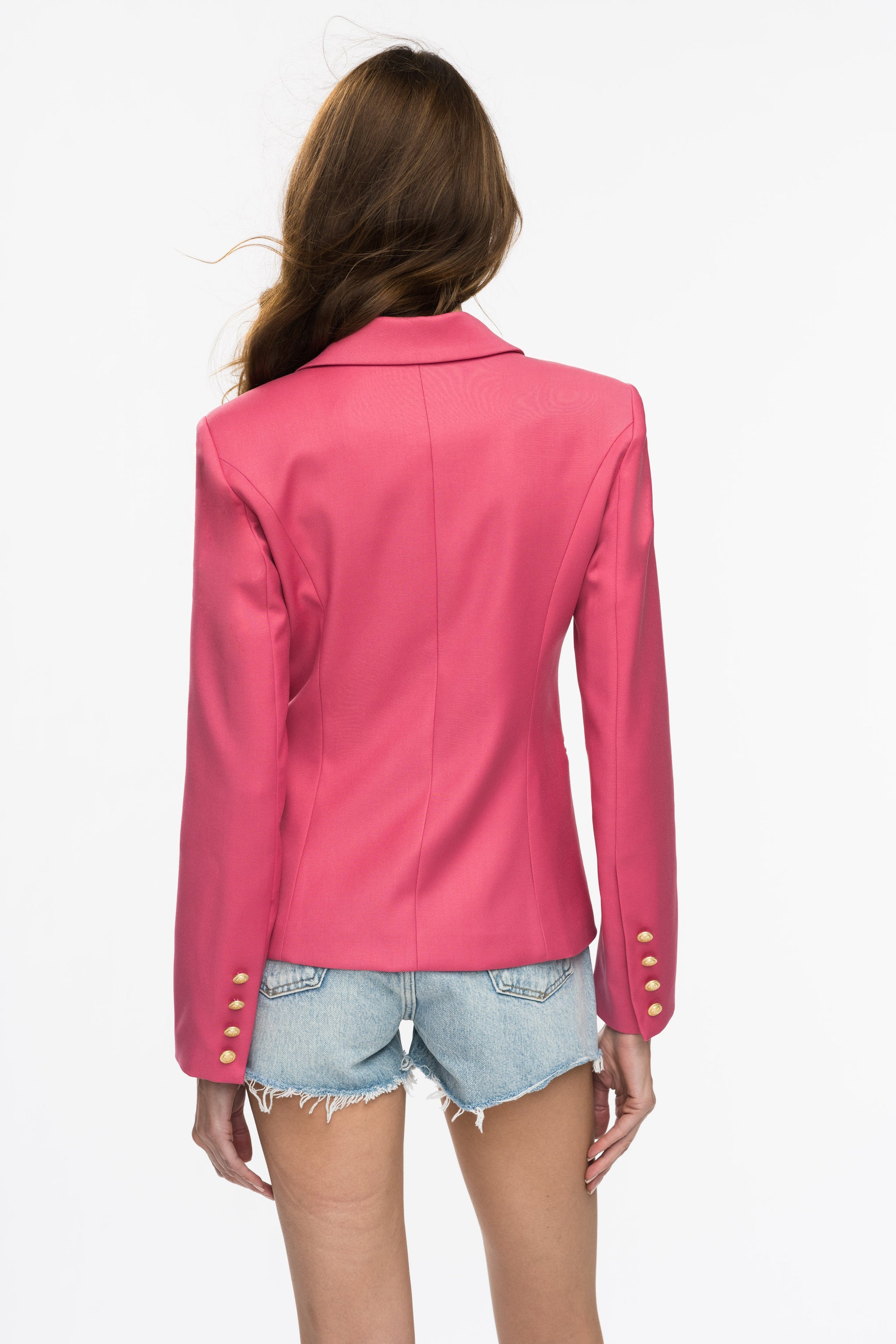 Sophia Gold Button Pink Blazer - Loa Label